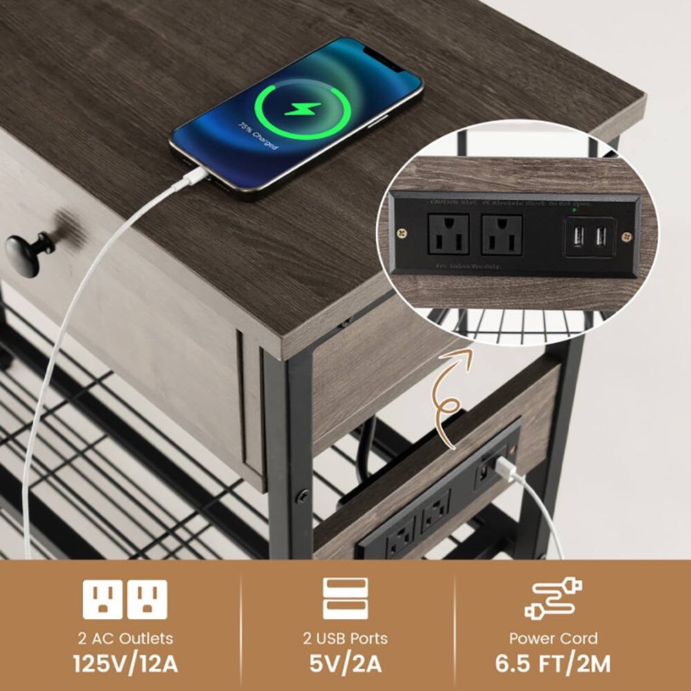 75% Charged

2 AC Outlets 125V/12A

2 USB Ports 5V/2A

Power Cord 6.5 FT/2M