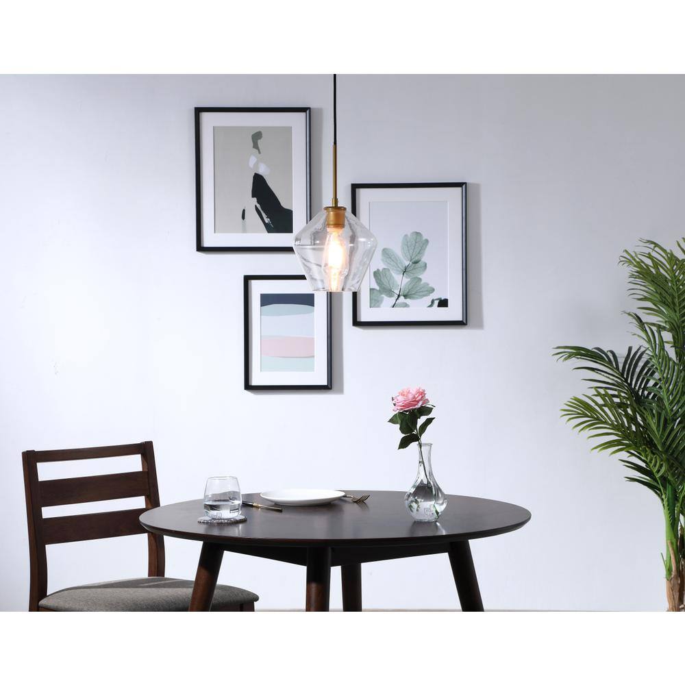 Alt View 8. Living District - Gene 1 light Brass and Clear glass pendant - Brass And Clear Glass.