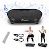 MERACH - Vibration Plate for Lymphatic Drainage Weight Loss Muscle Activation LED Touch Screen Bluetooth Plate Vibration - Black