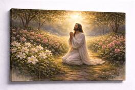 FC Design - Large Canvas 24x36" Frameless Radiant Garden Devotion Décor Art Painting Home Wall Décor - MultiColor