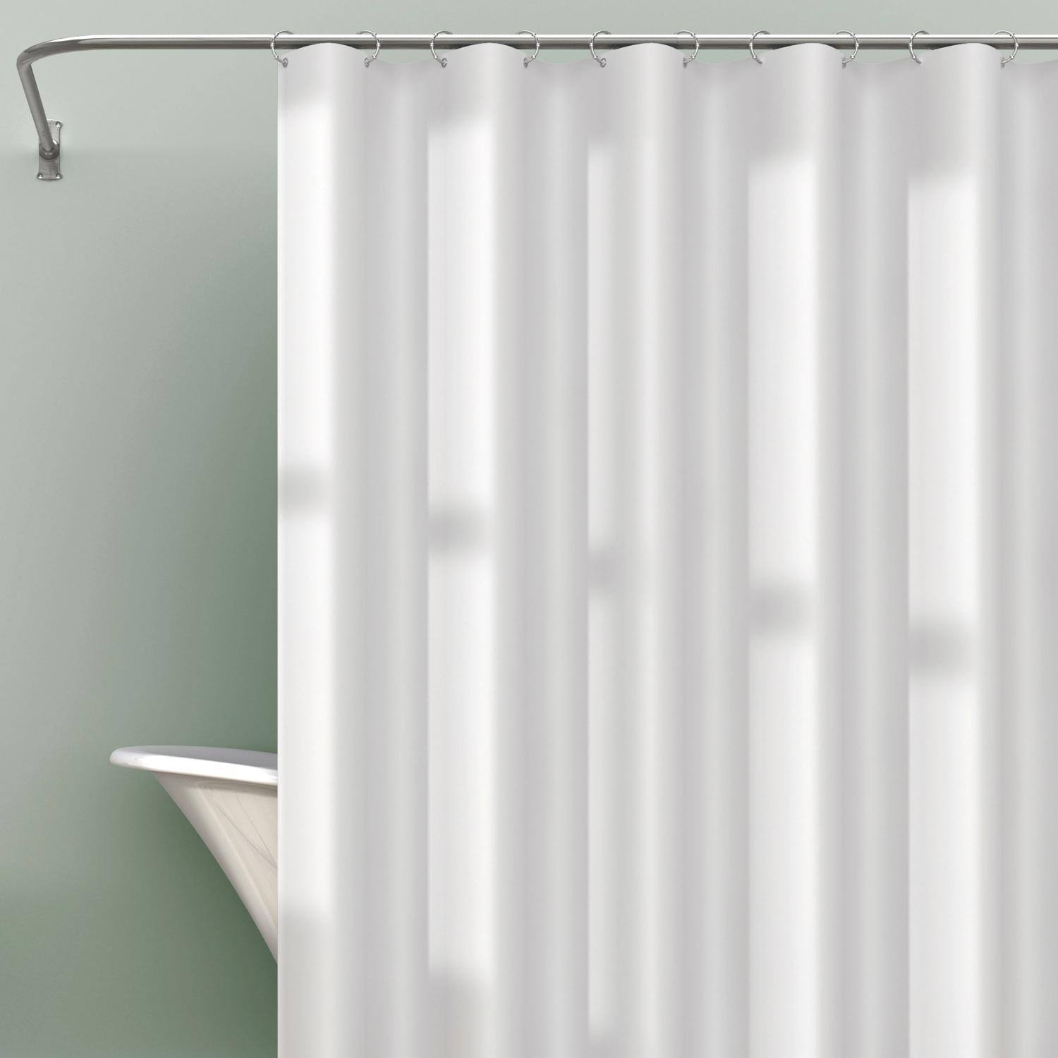 Left. Zenna Home - Zenna Home 72 in. H X 70 in. W White Solid Shower Curtain Liner PEVA - White.