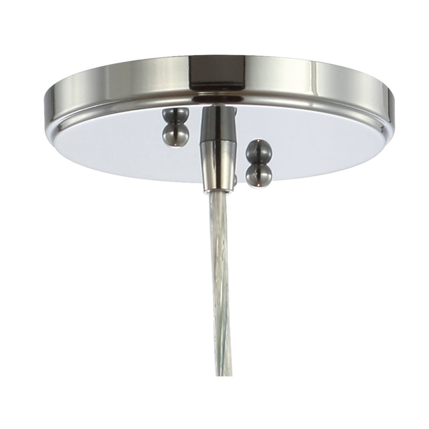 Alt View 5. Jonathan Y - Cleo 5.5" Adjustable Metal/Glass LED Pendant, Chrome - Chrome.