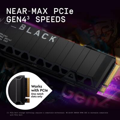 WD BLACK SN850X 4TB Internal SSD PCIe Gen 4 x4 NVMe with Heatsink WD BLACK SN850X 4TB Internal SSD PCIe Gen 4 x4 NVMe with Heatsink