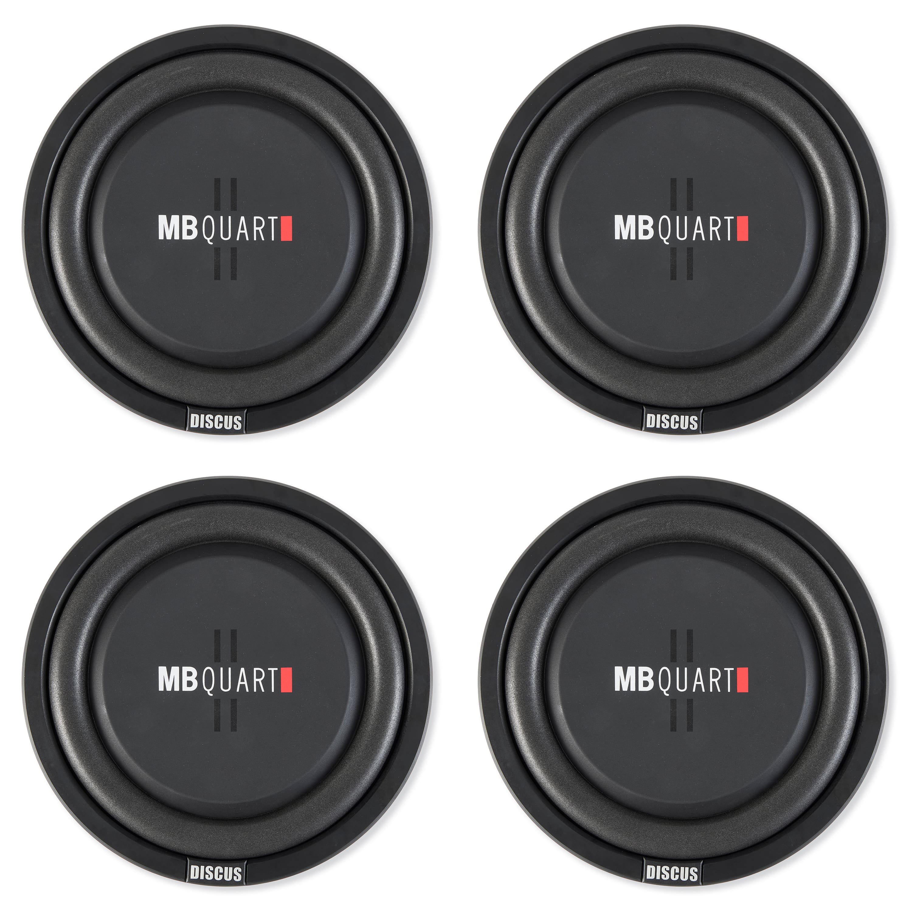 MB Quart - DS1-304 1600 Watt 12 Inch Slim Shallow Automotive Subwoofers, 4 Piece - Black price history on PriceWatchPro