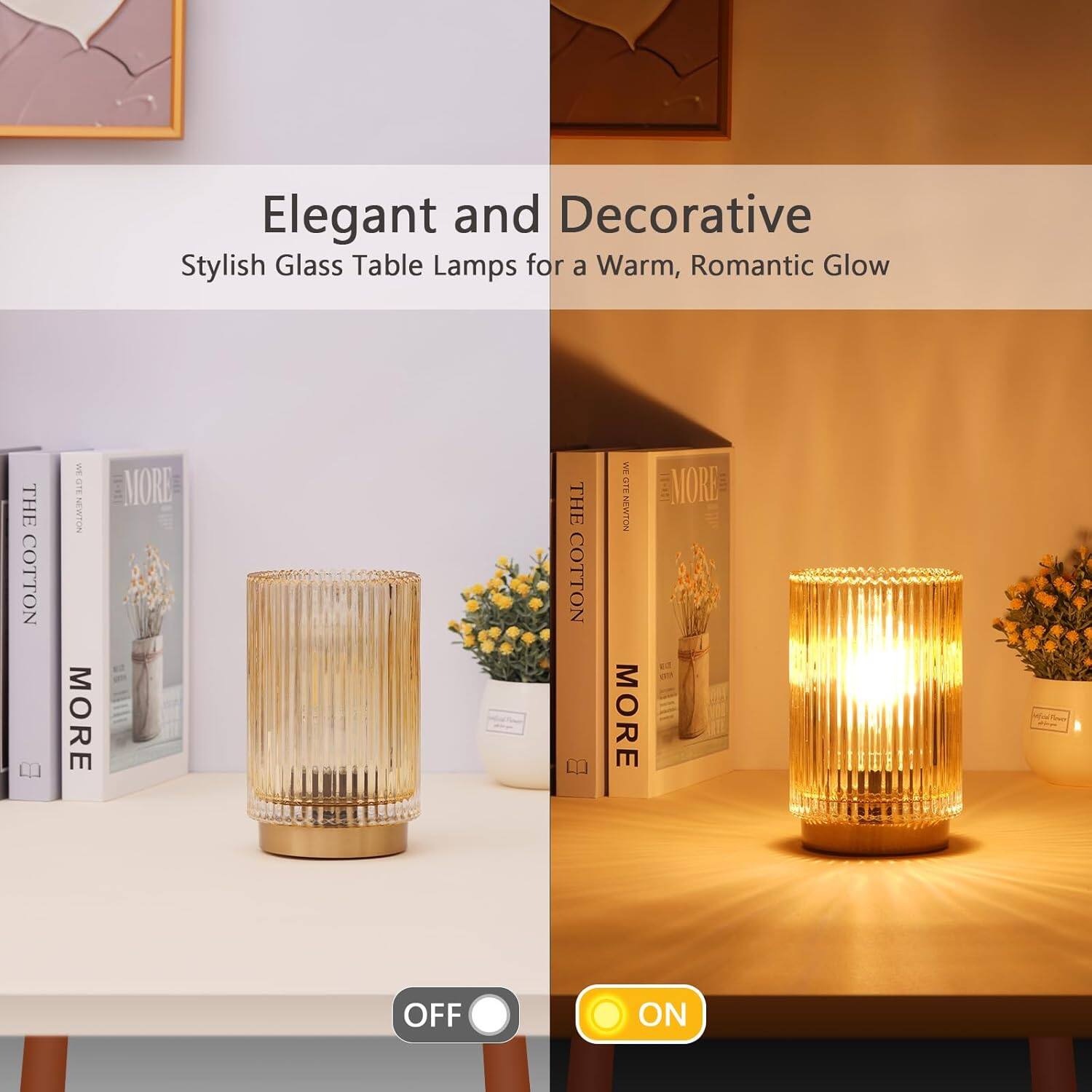 Elegant and Decorative  
Stylish Glass Table Lamps for a Warm, Romantic Glow