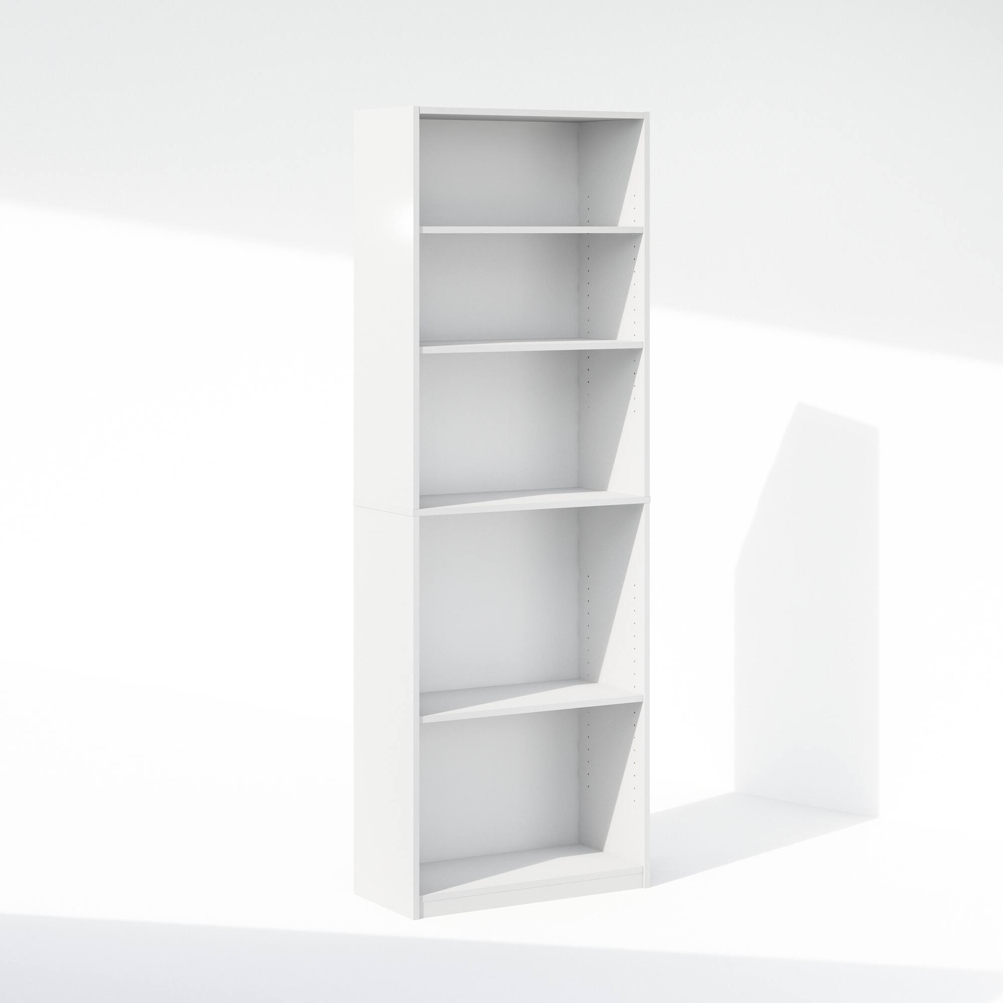Front. Furinno - Reed 5-Tier Multipurpose Adjustable Shelf Clothing & Closet Storage Organization - White.