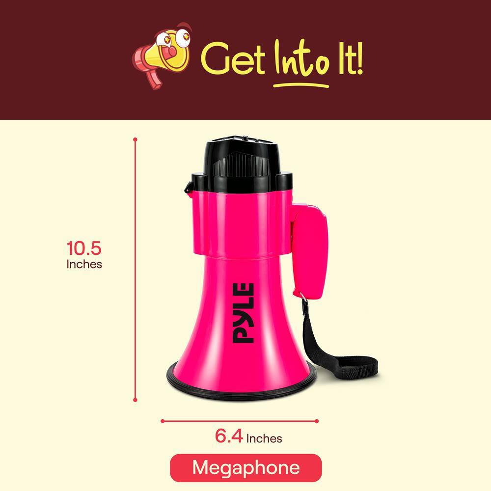 Get Into It! 10.5 Inches PYLE 6.4 Inches Megaphone