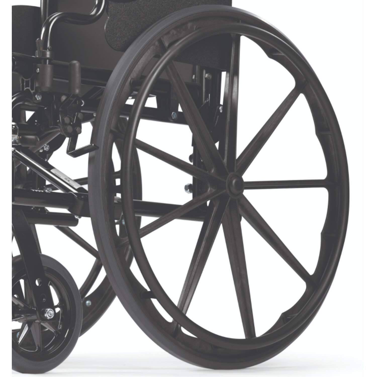 Alt View 2. Invacare - Wheelchair Tireb Flat-Free with Flat Tread, Grey, 14" x 3", Durable Replacement Tire - Black.