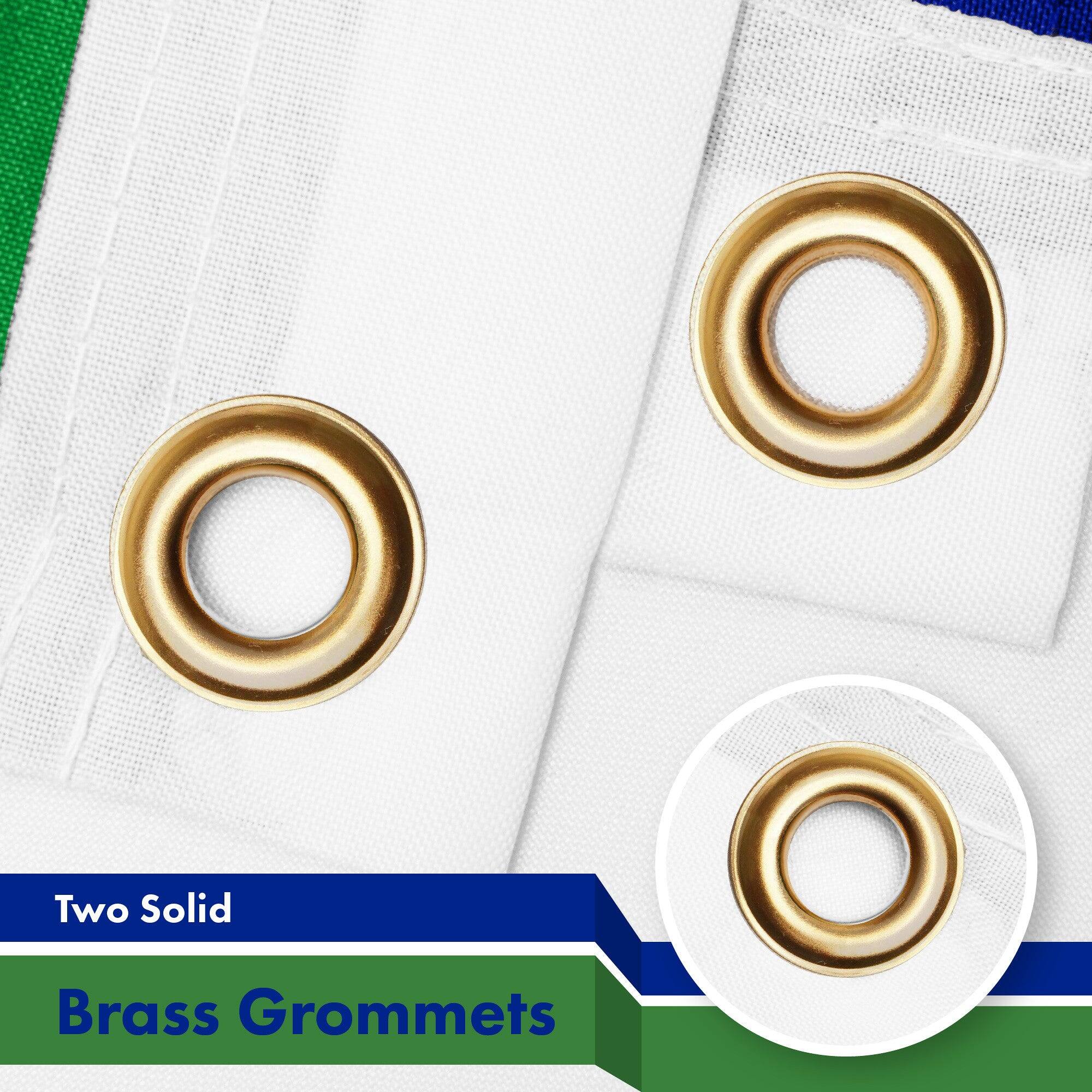 Two Solid Brass Grommets
