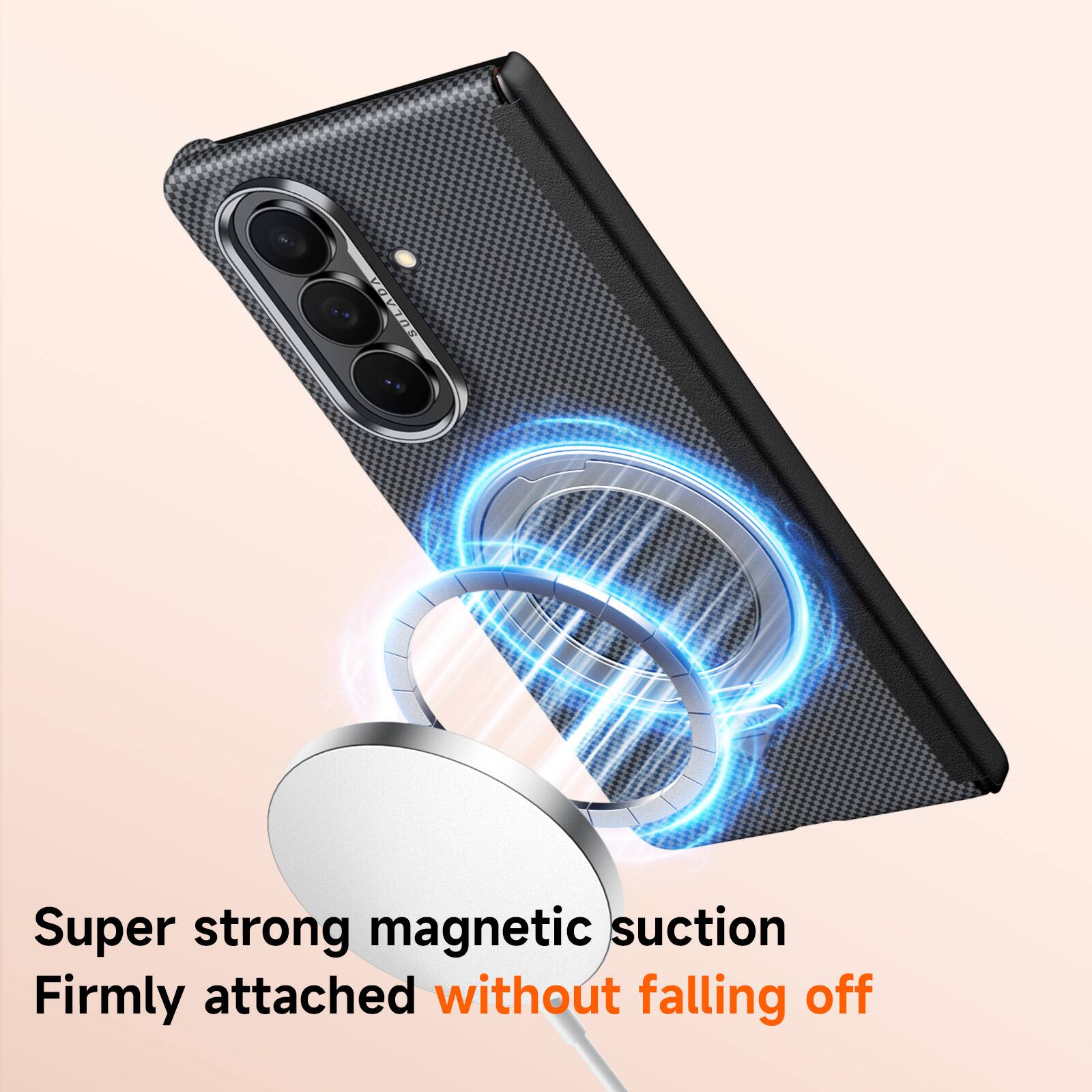 Super strong magnetic suction  
Firmly attached without falling off