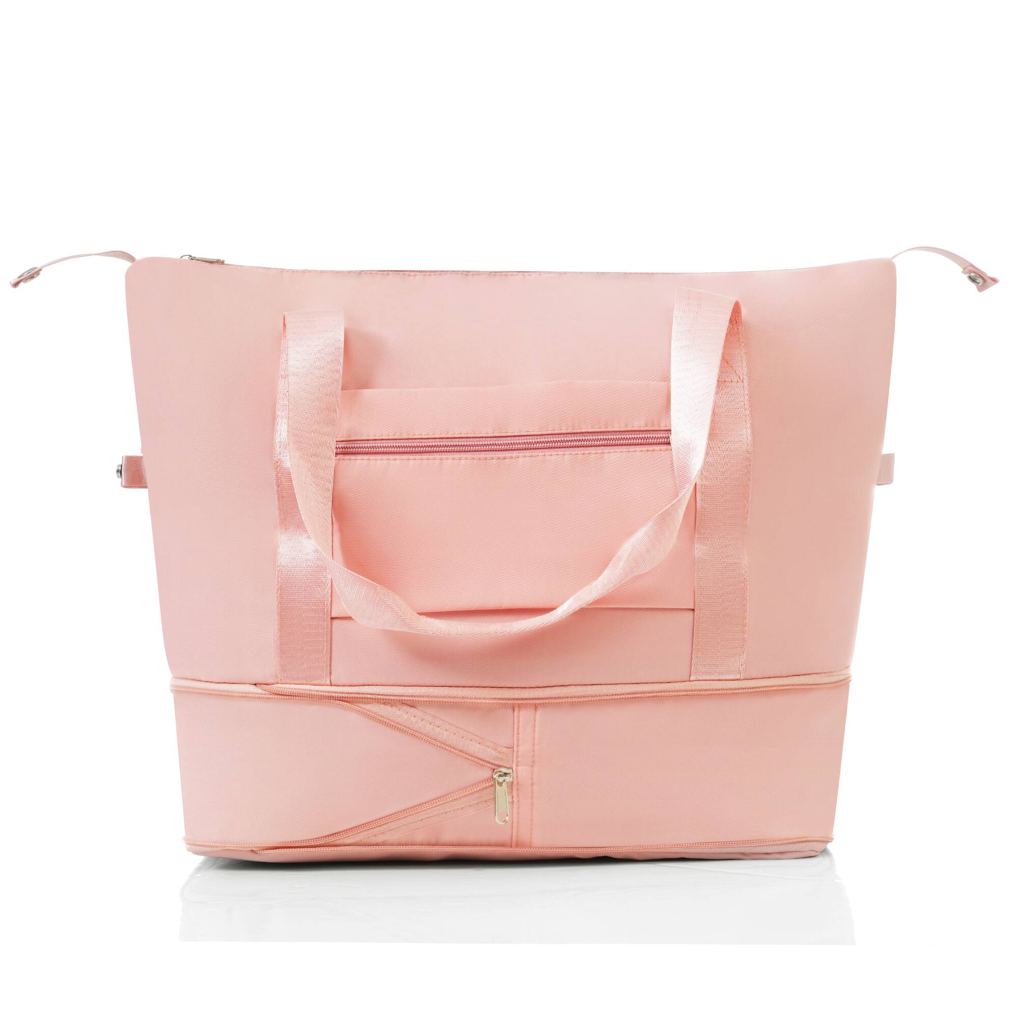 Alt View 10. Ecooso - 4-Piece Hard Shell Luggage Set with Weekender Bag, TSA Lock and Spinner Wheels, 20/24/28 in - Pink.