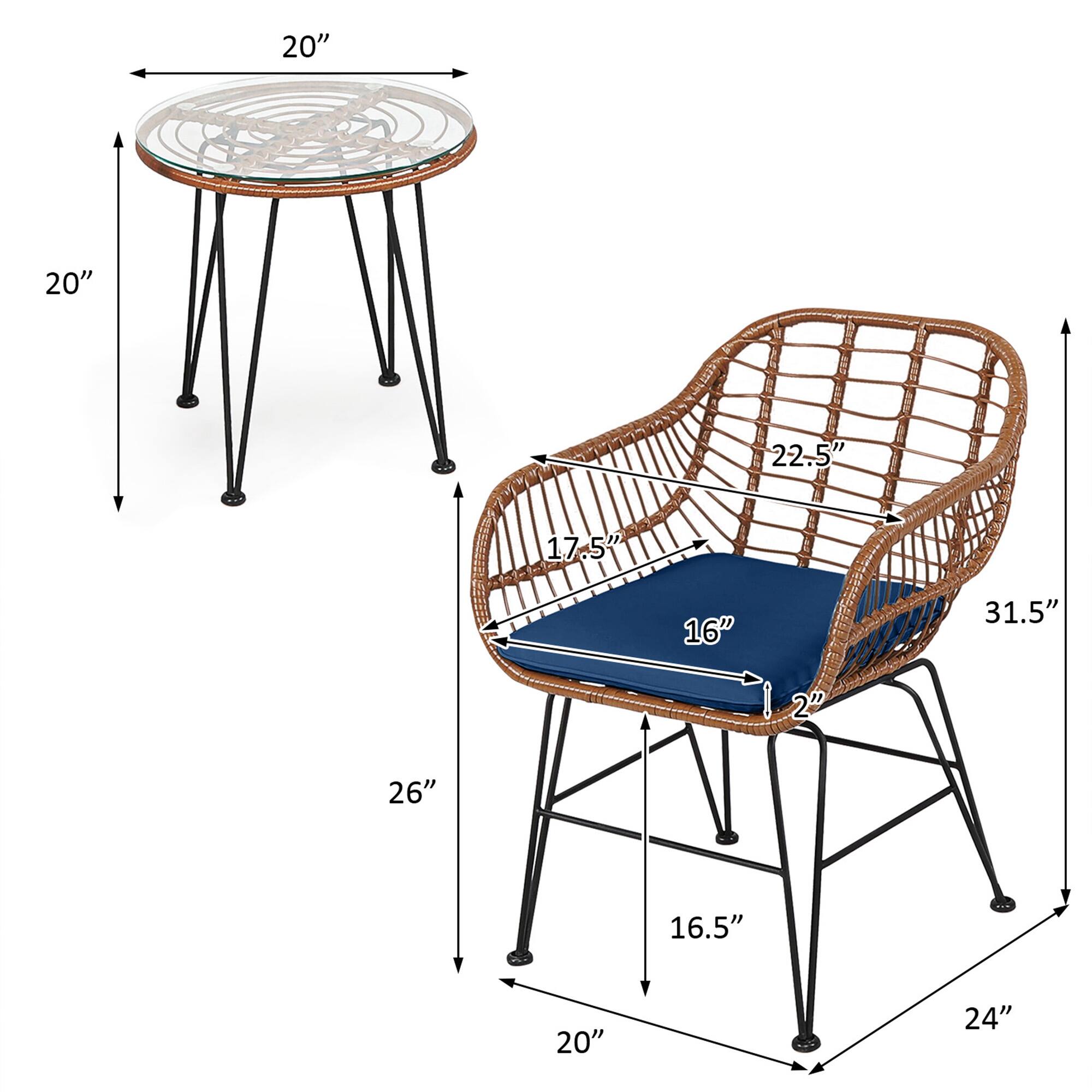 20" 20" 22.5" 17.5" 16" 31.5" 2" 26" 16.5" 20" 24"