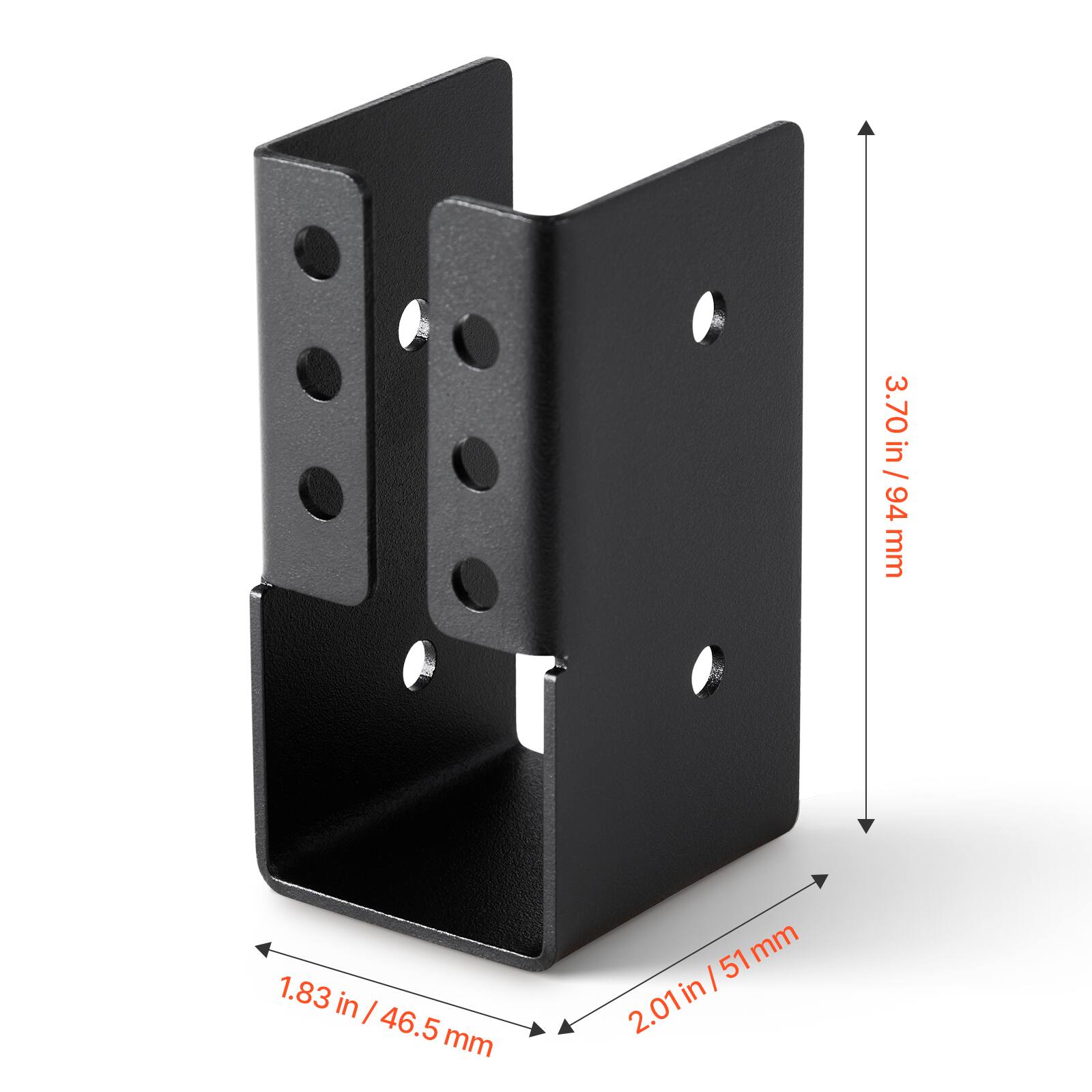 3.70 in / 94 mm  
1.83 in / 46.5 mm  
2.01 in / 51 mm