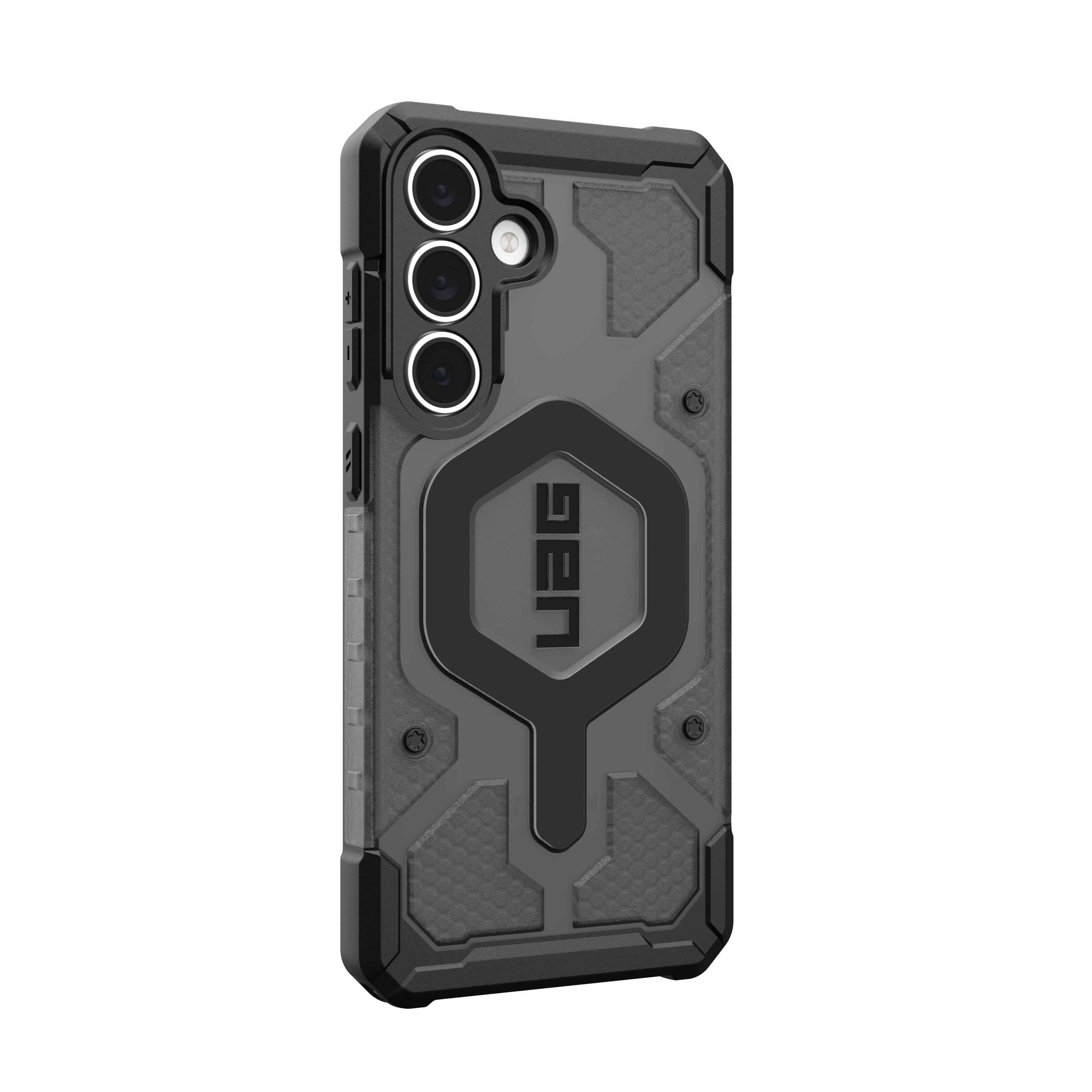 Angle. UAG - Clear Pathfinder Series Case for Samsung Galaxy S25 FE - Ash/Black.