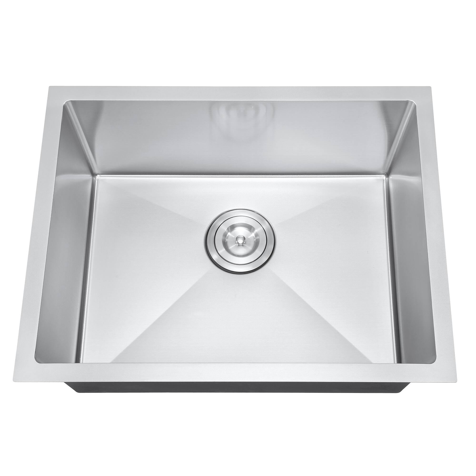 Alt View 6. Akicon - Akicon 23 in. Undermount Single Bowl 20-Gauge Silver Nano Kitchen Sink with Basket Strainer - Silver.