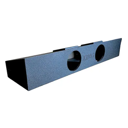 Front. King Boxes - AK-FORD09-28 8" Double-Speaker Enclosure for Ford F-250/F-350 Crew Cab 2017-2022 - Black.