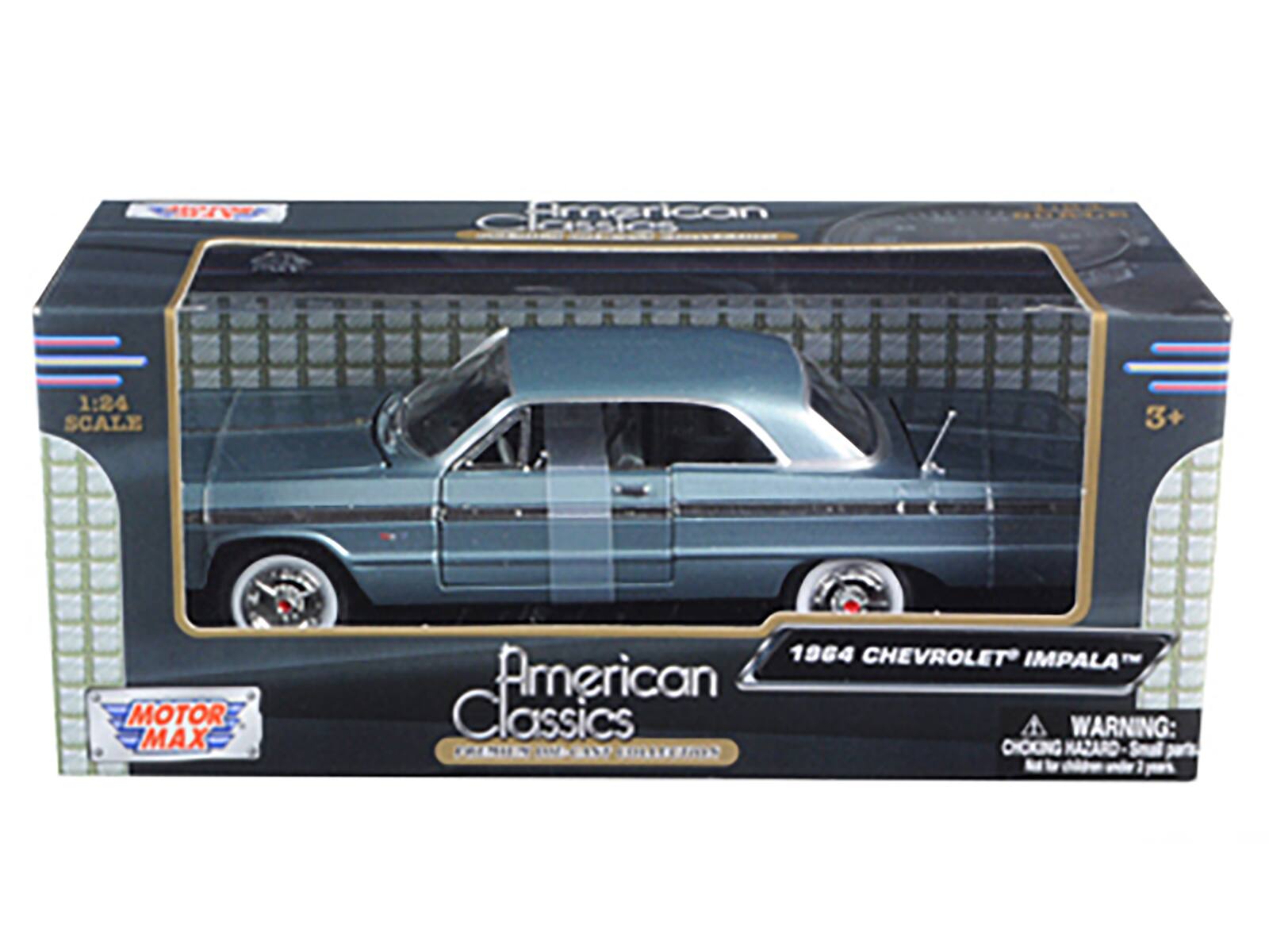 American Classics 1:24 SCALE 3+ MOTOR MAX 1964 CHEVROLET IMPALA American Classics WARNING: CHOKING HAZARD - Small parts. Not for children under 3 years.