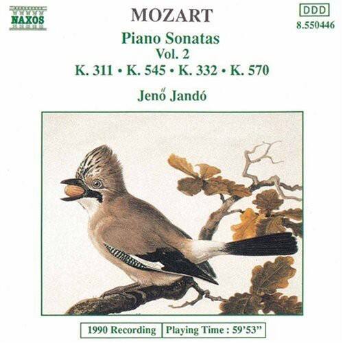 MOZART  
Piano Sonatas  
Vol. 2  
K. 311 • K. 545 • K. 332 • K. 570  
Jeno Jandó  

1990 Recording  
Playing Time: 59'53"  

DDD  
8.550446