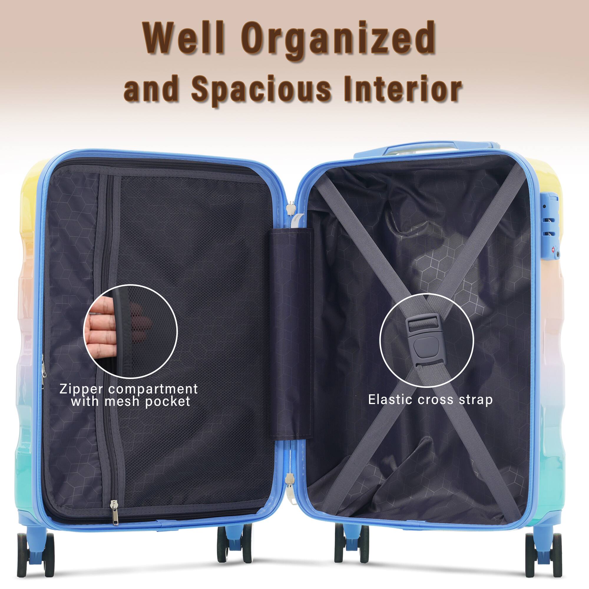 Well Organized and Spacious Interior

Zipper compartment with mesh pocket

Elastic cross strap