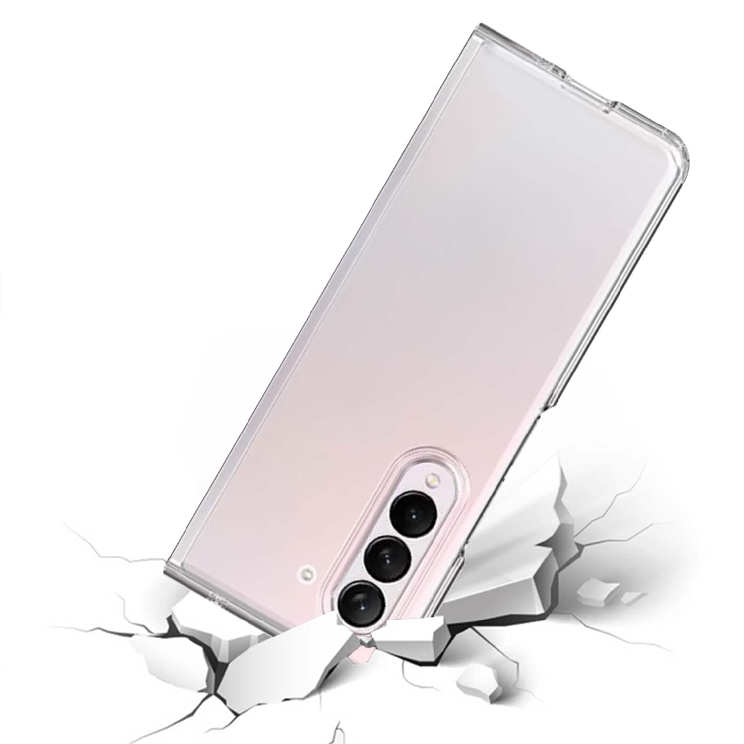 Alt View 16. SaharaCase - Hybrid-Flex Hard Shell Series Case for Samsung Galaxy Z Fold5 - Clear.