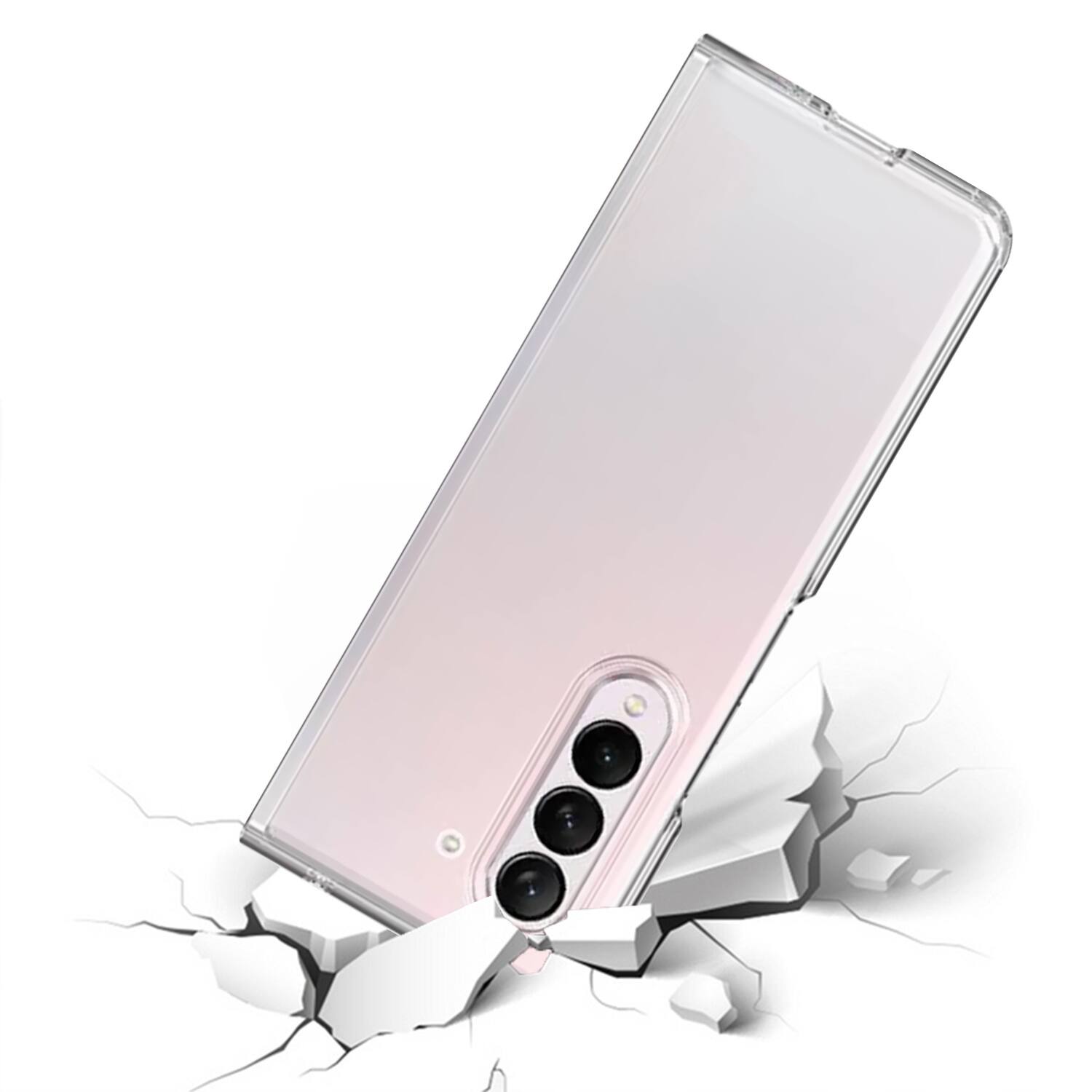 Alt View 16. SaharaCase - Hybrid-Flex Hard Shell Series Case for Samsung Galaxy Z Fold5 - Clear.