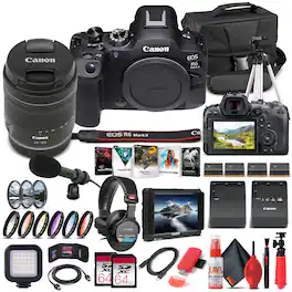 Canon - EOS R6 Mark II Mirrorless Camera with 24-105mm f/4-7.1 Lens 5666C018 - Pro Bundle (International Model)