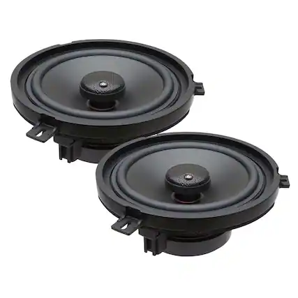 Front. Powerbass - Powerbass OE652-CH Coaxial OEM Replacement Speakers Jeep & Chrysler (Pair) - Black/Gray.