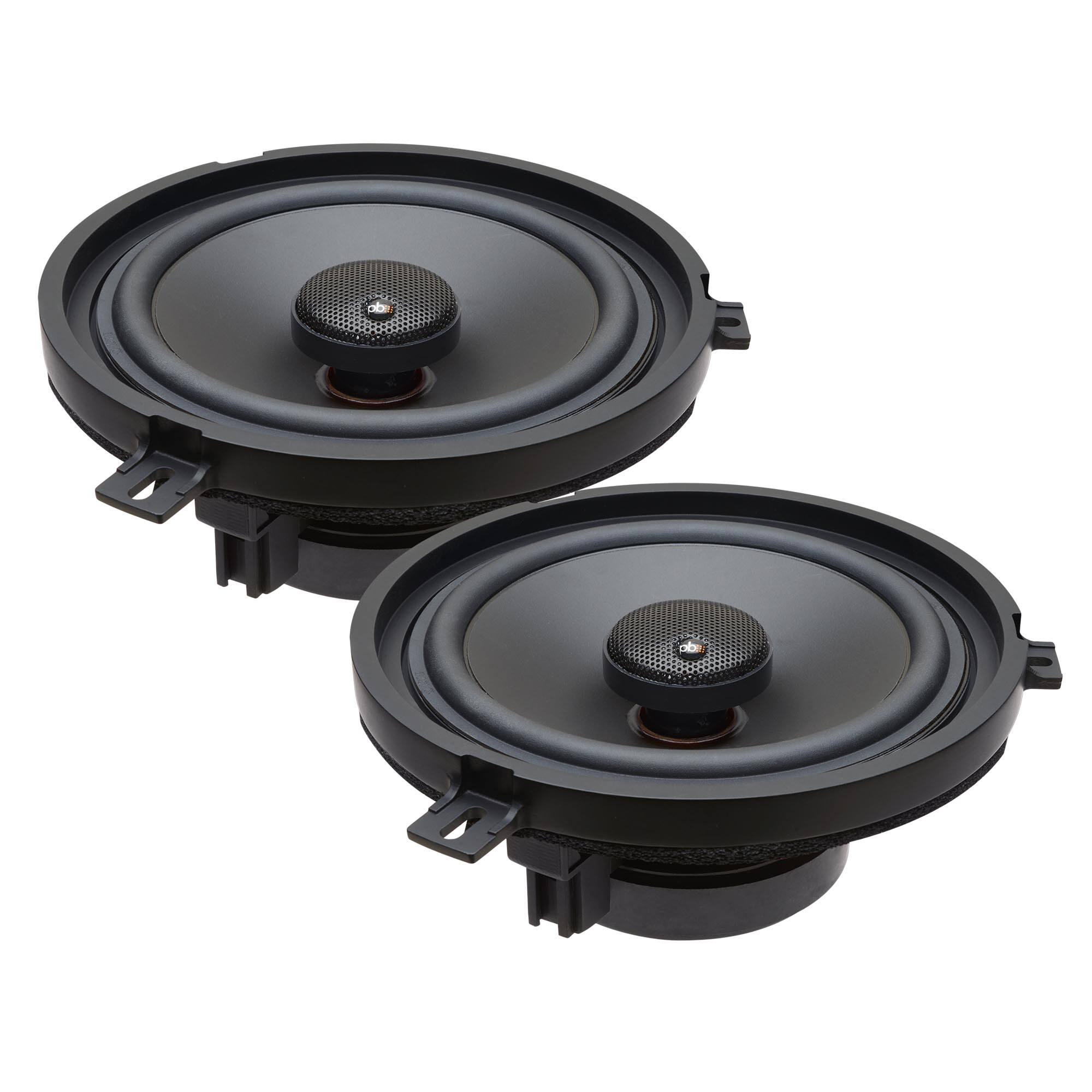 Front. Powerbass - Powerbass OE652-CH Coaxial OEM Replacement Speakers Jeep & Chrysler (Pair) - Black/Gray.