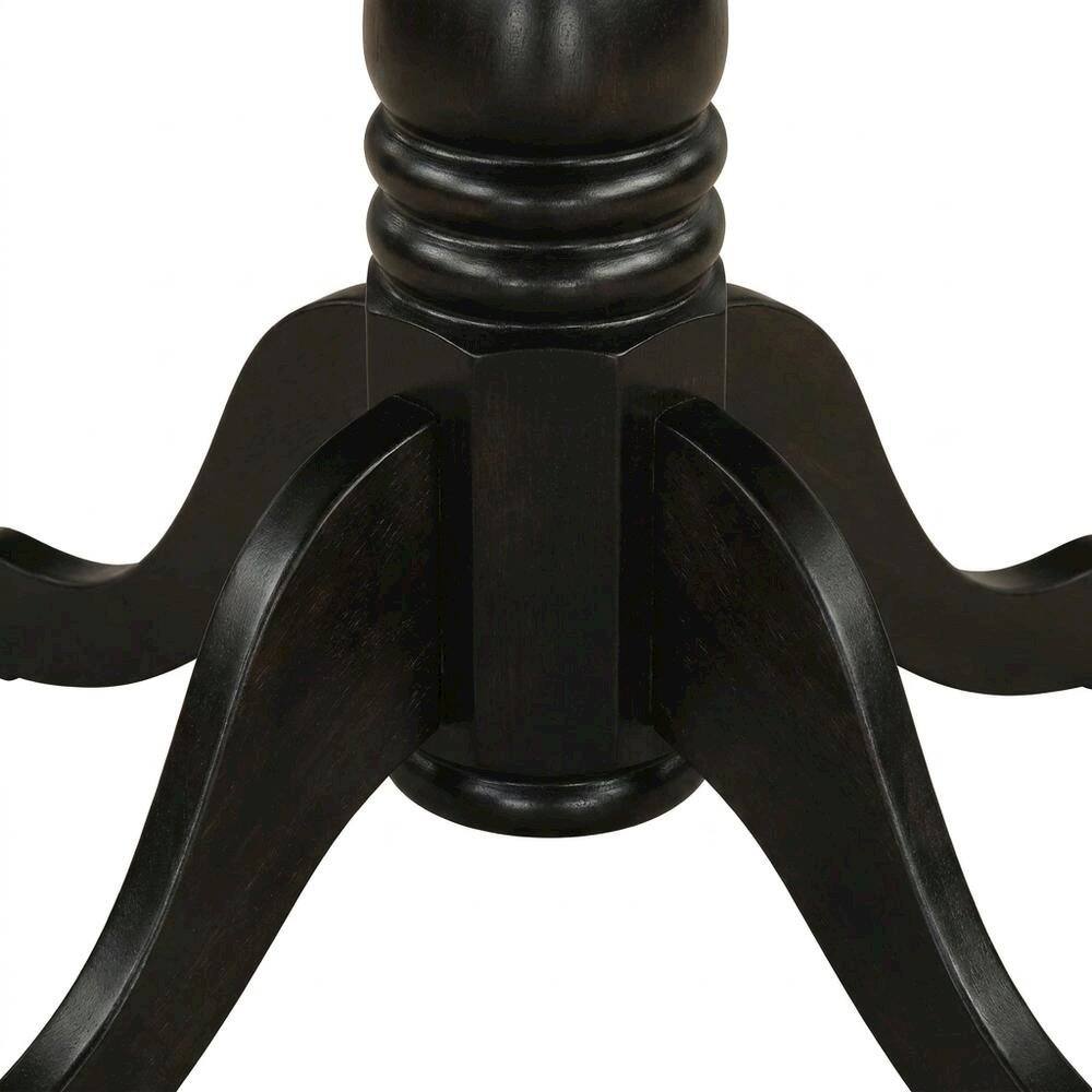 Back. FurniFact - Solid Wood Round Dining Table & Chairs 3-Piece Set - Multi-Color.
