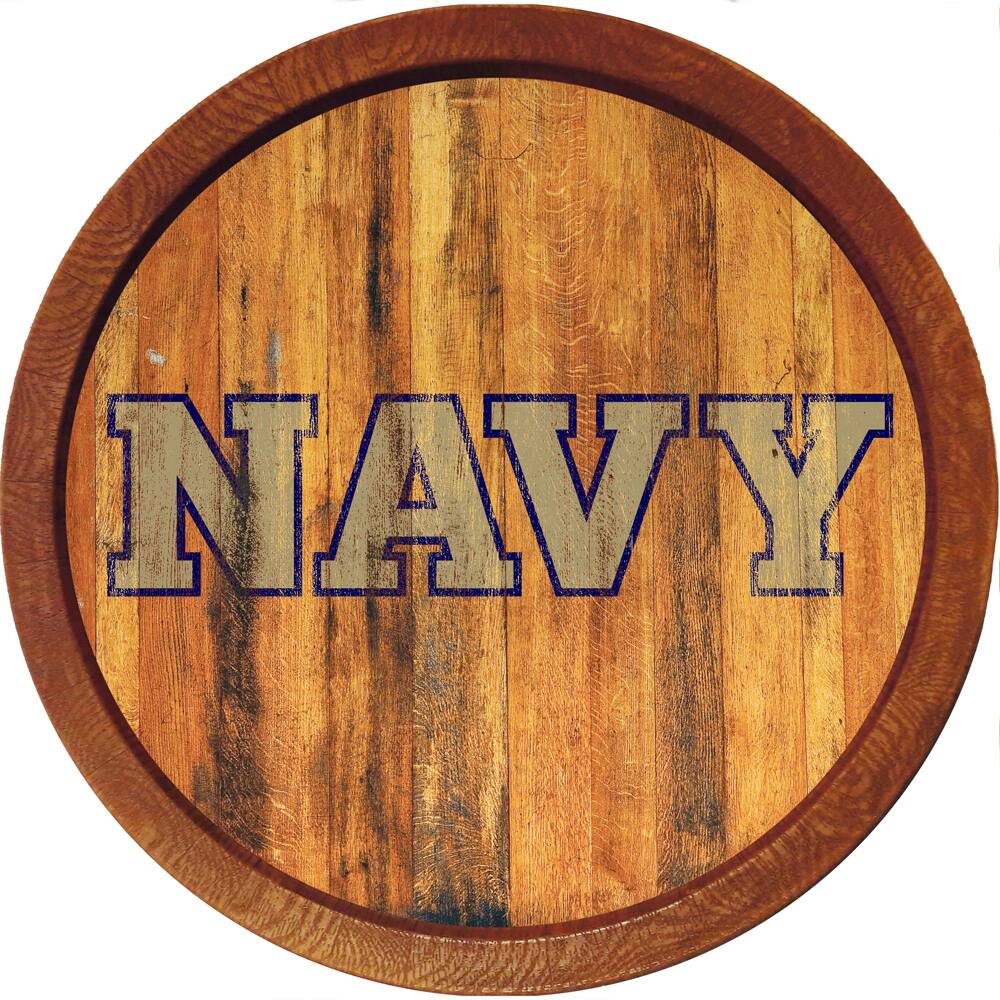 Navy Midshipmen 21'' x 21'' Faux Barrel Top Sign