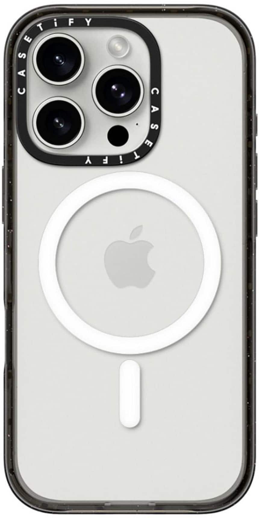 Front. CASETiFY - Impact Case with MagSafe for Apple iPhone 16 Pro - Clear/Black.