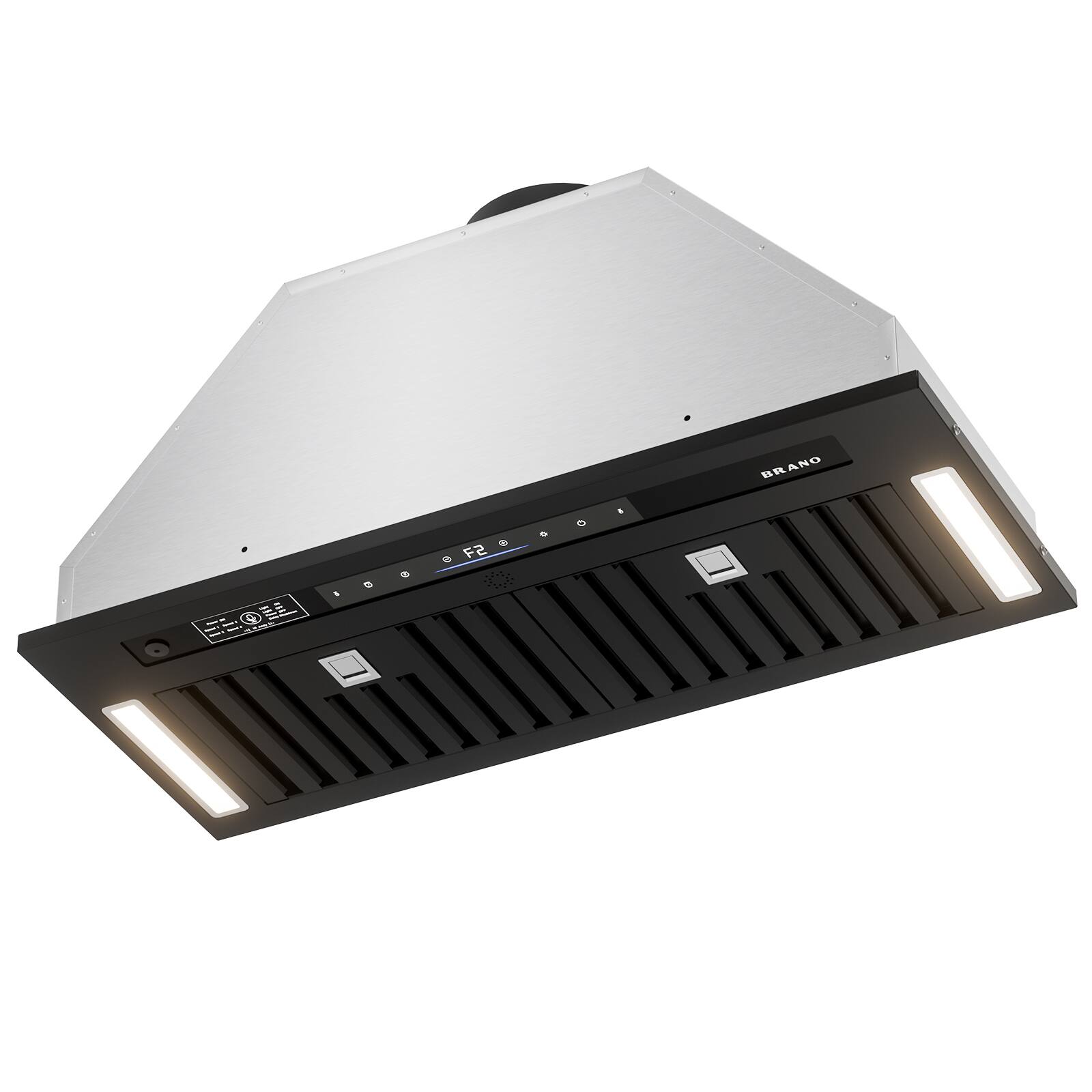 Front. Lycvki - 30 Inch Wall Mount Range Hood 900 CFM Voice Gesture Touch Control 4 Speed Convertible Stainless Steel - Stainless Steel.