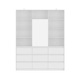 FUFU & GAGA - FUFU&GAGA Vanity Storage Cabinet with Mirror: Perfect for Closets & Women’s Spaces - White