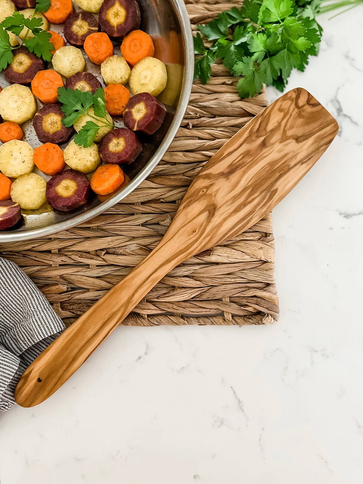 Alt View 2. Kuchenprofi - Cilio Toscana Olivewood Wok Turner, 11.8-Inch - Brown.