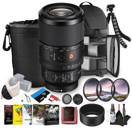 Bundle - Sony - FE 100mm f/2.8 Macro GM Lens E Mount | 1.4× Macro Prime Lens + More - Black