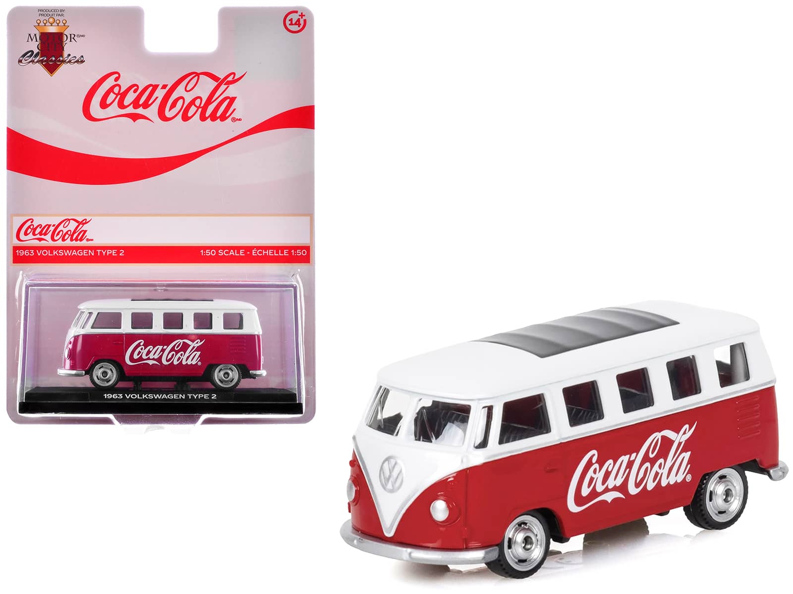 "1963 Volkswagen Type 2 Van ""Coca-Cola"" Red and White 1/50 Diecast Model by Motorcity Classics" price history on PriceWatchPro