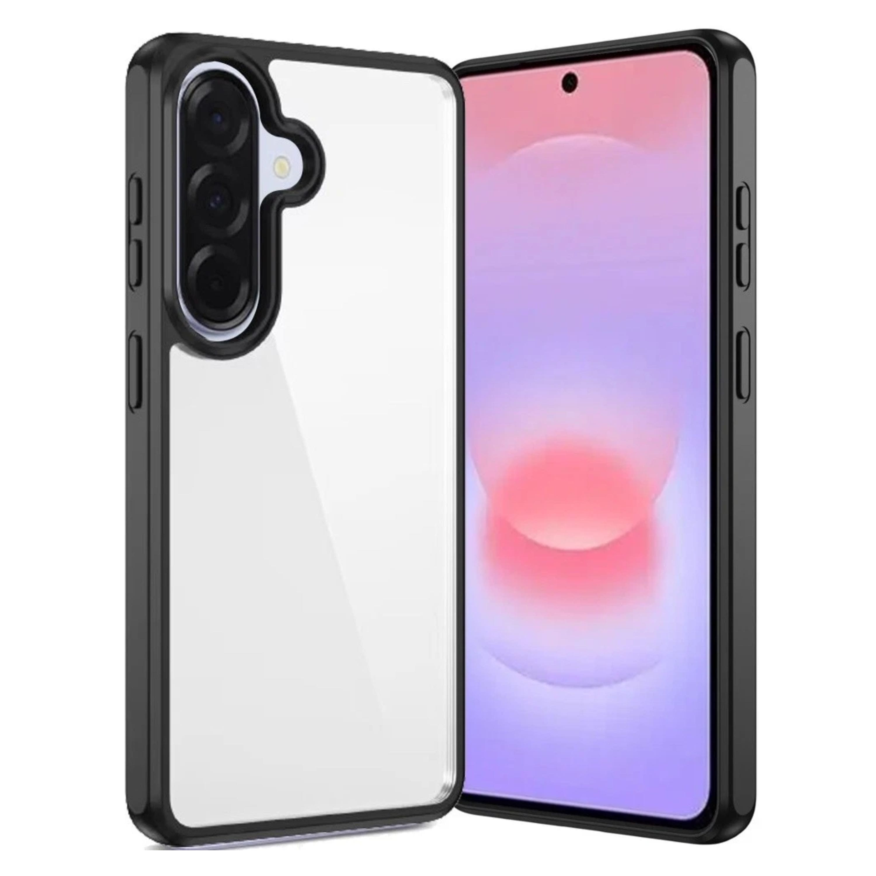 Kitcheniva - Premium Clear Back Color Border Phone Case With Tempered Glass For Samsung Galaxy A37 5G - Black price history on PriceWatchPro