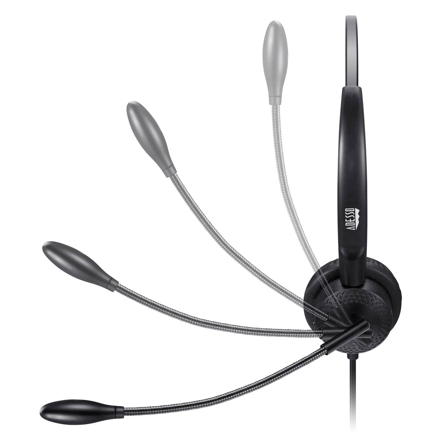 Alt View 9. Adesso - Adesso Xtream P4-TAA Headset with Mute, Volume +/-, Answer/End Call Controls - Stereo - USB Type C, USB Type A - Wired - Red.