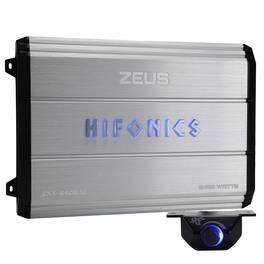 Hifonics - Zeus 2400W Max Class D Monoblock Car Audio Amp & Bass Knob, ZXX-2400.1D - Silver