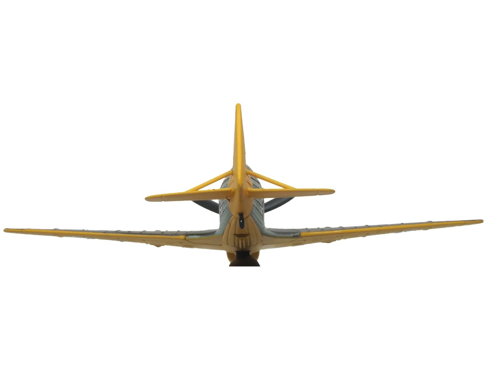 Back. Oxford Diecast - Morane-Saulnier M.S.406 Fighter Aircraft "KG200 Ossun-Tarbes France 1943" German Luftwaffe 1/72 "Oxford Aviation" - Yellow.