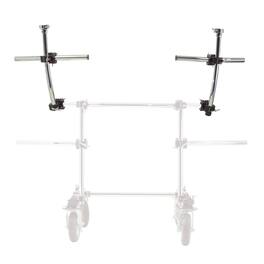 Gibraltar Hardware - 2nd Tier Rack System for Drum Rolling Frame, Modular Add-On for Multi-Instrument Stations with 9" Locking Casters