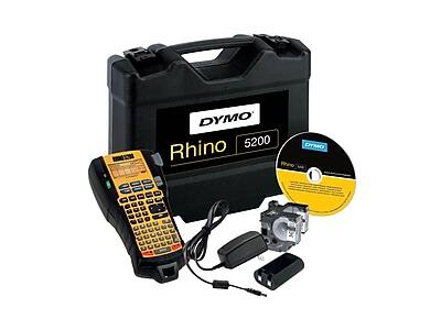 DYMO - Rhino 5200 Hard Case Kit Portable Label Maker - Black/Yellow
