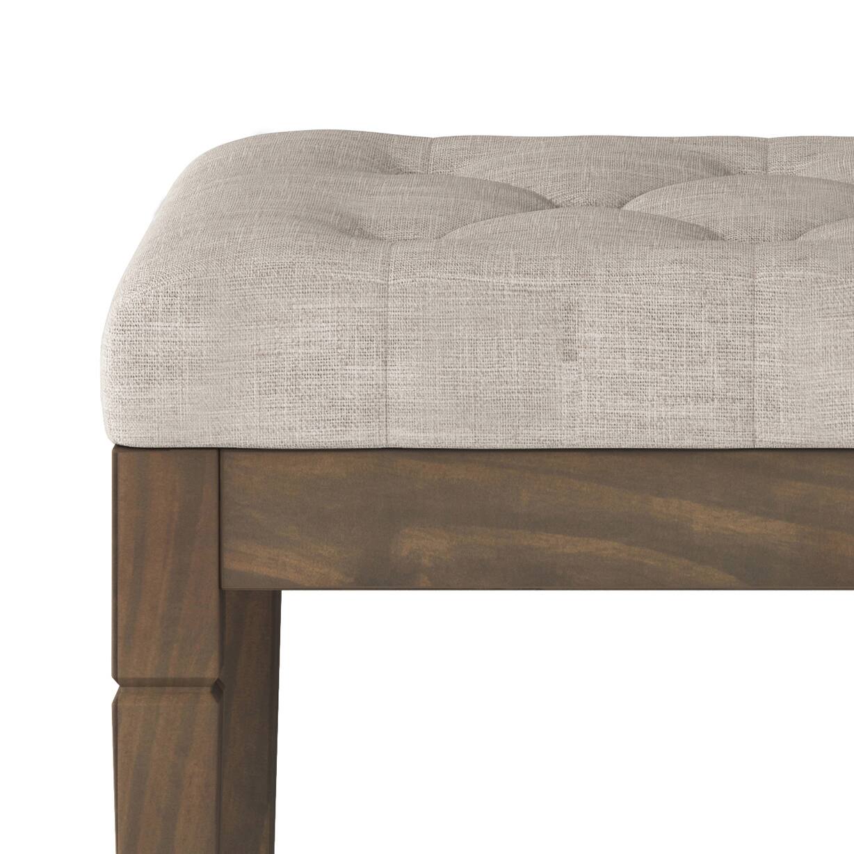 Alt View 11. Simpli Home - Waverly Small Tufted Ottoman Bench - Natural.
