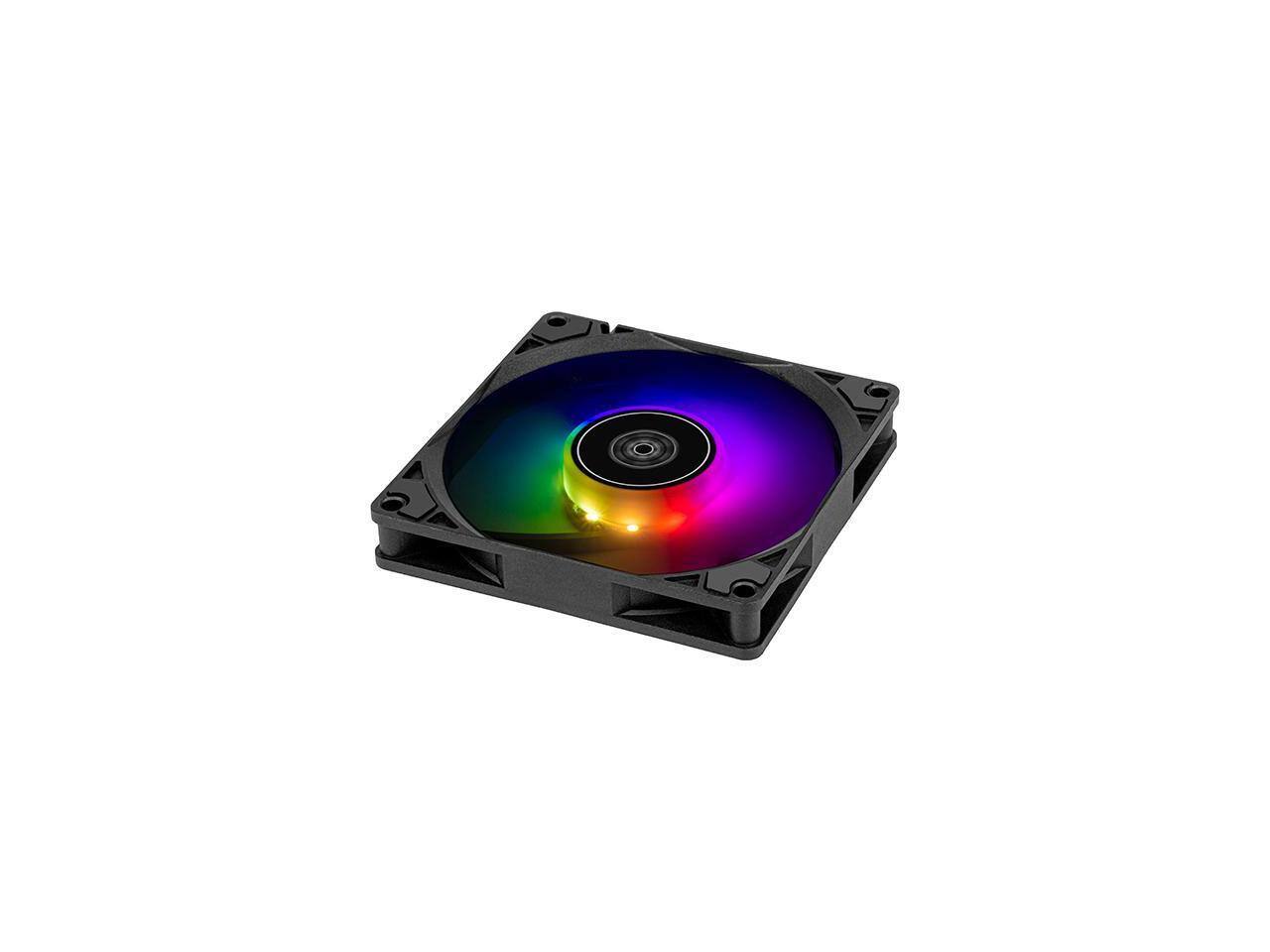Alt View 5. SilverStone - Silverstone Air Slimmer 90 ARGB Enhanced performance 92mm slim fan with PWM and ARGB lighting effect - Silver.