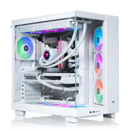 Thermaltake - LCGS View 9890S-380XL Gaming Desktop AMD Ryzen 7 9800X3D, 32GB DDR5 Memory, NVIDIA GeForce RTX 5090, 2TB NVMe M.2 - White