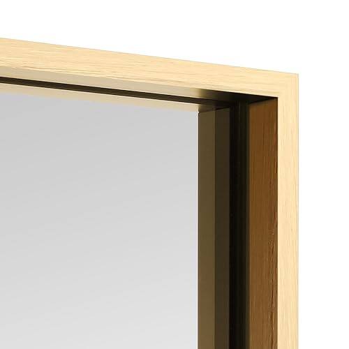 Comfort Essence - Bathroom Mirror Copper-free Aluminum Alloy Frame Vanity Rectangle Wall Mounted Modern For Bedroom living - Gold-36"L x 48"W