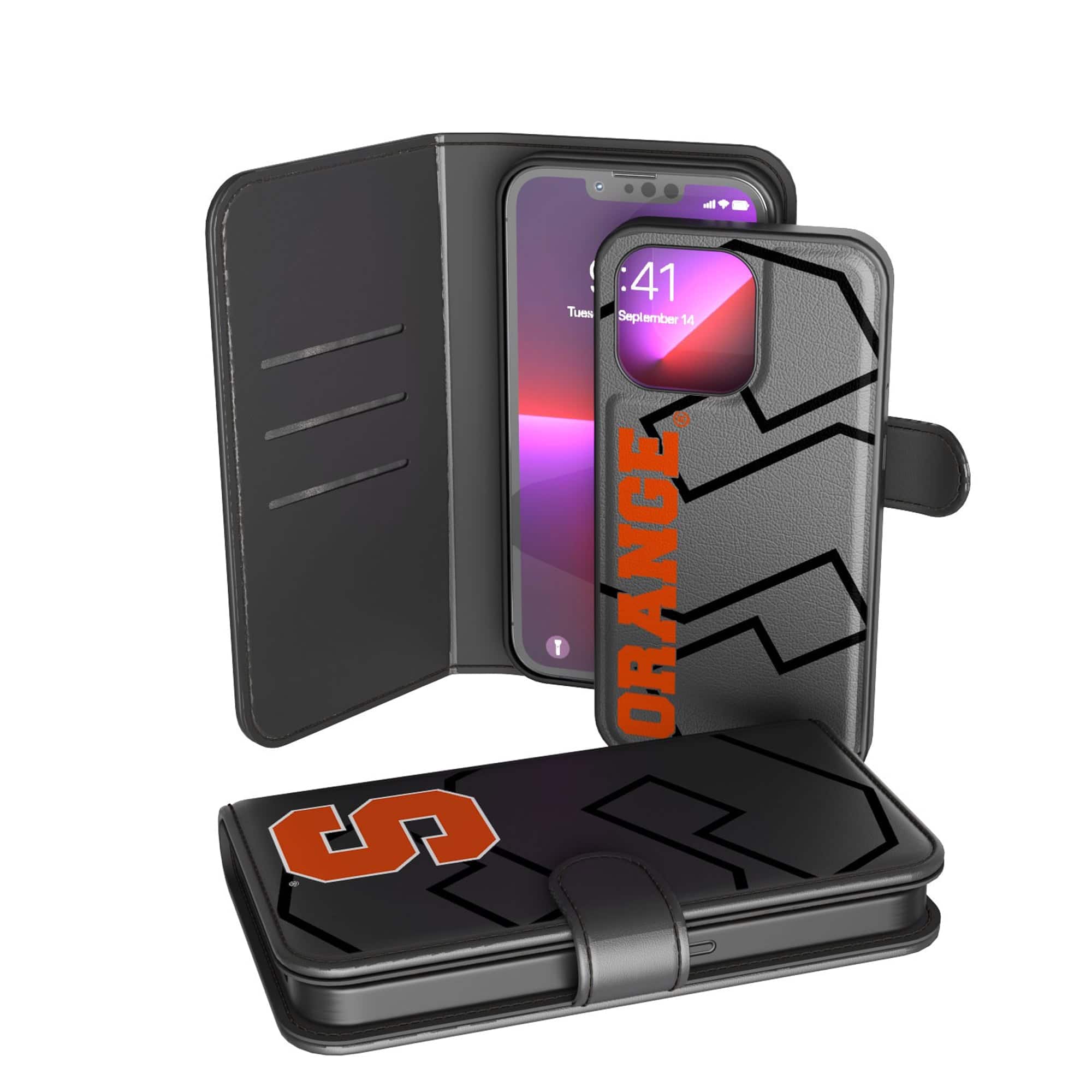 Keyscaper - NCAA - Syracuse Orange iPhone Wallet Case - 12/12 Pro - Multicolor