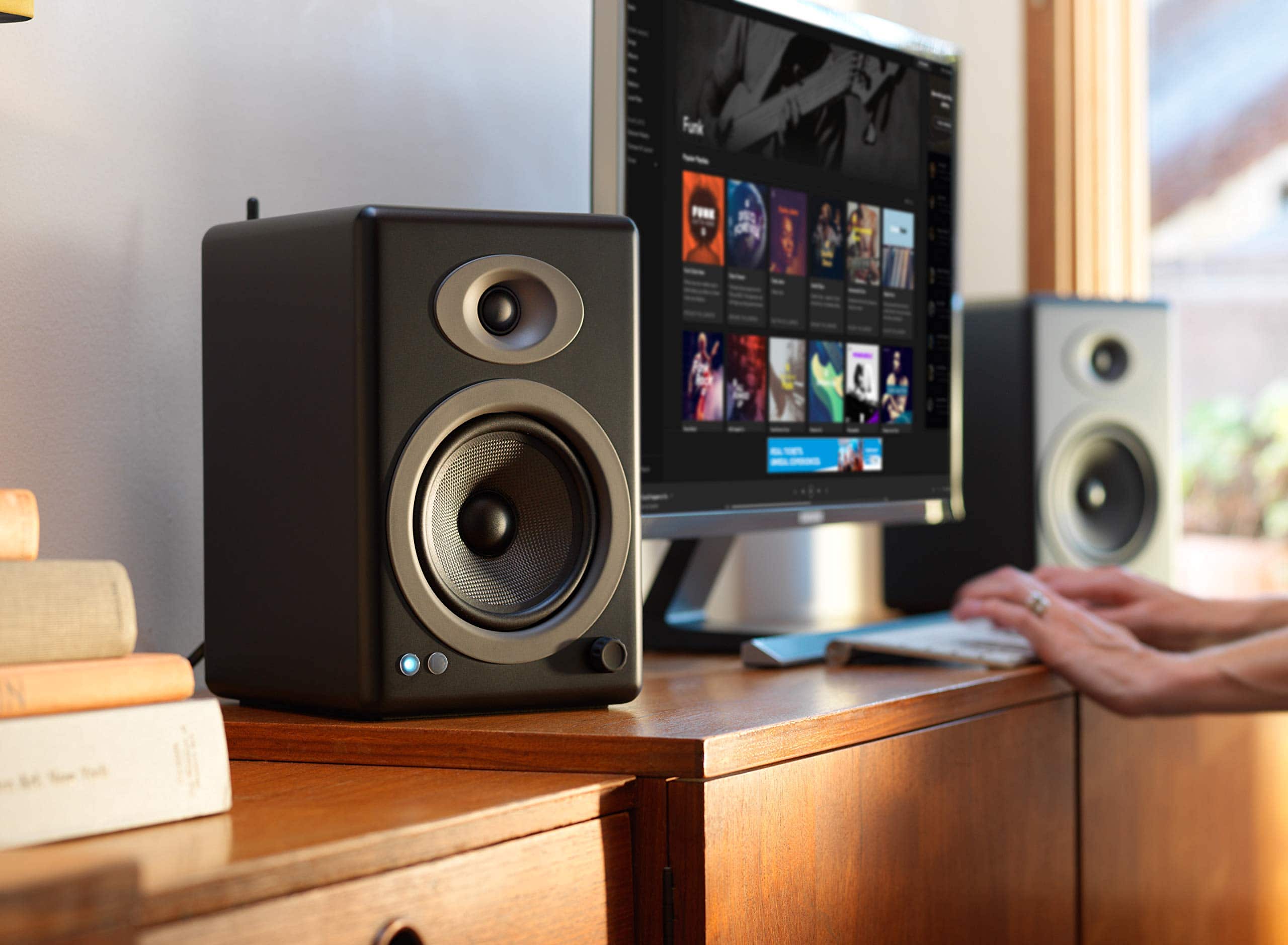 Audioengine A5+ Home Music System w/ Bluetooth aptX HD Black A5+BT