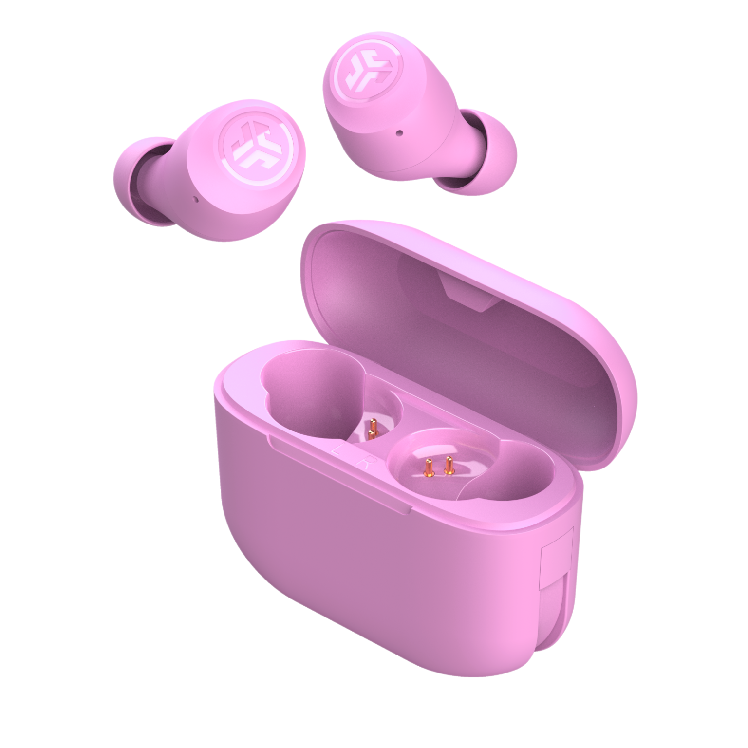 Left. JLab - GO Air POP True Wireless In-Ear Bluetooth Headphones - Pink.