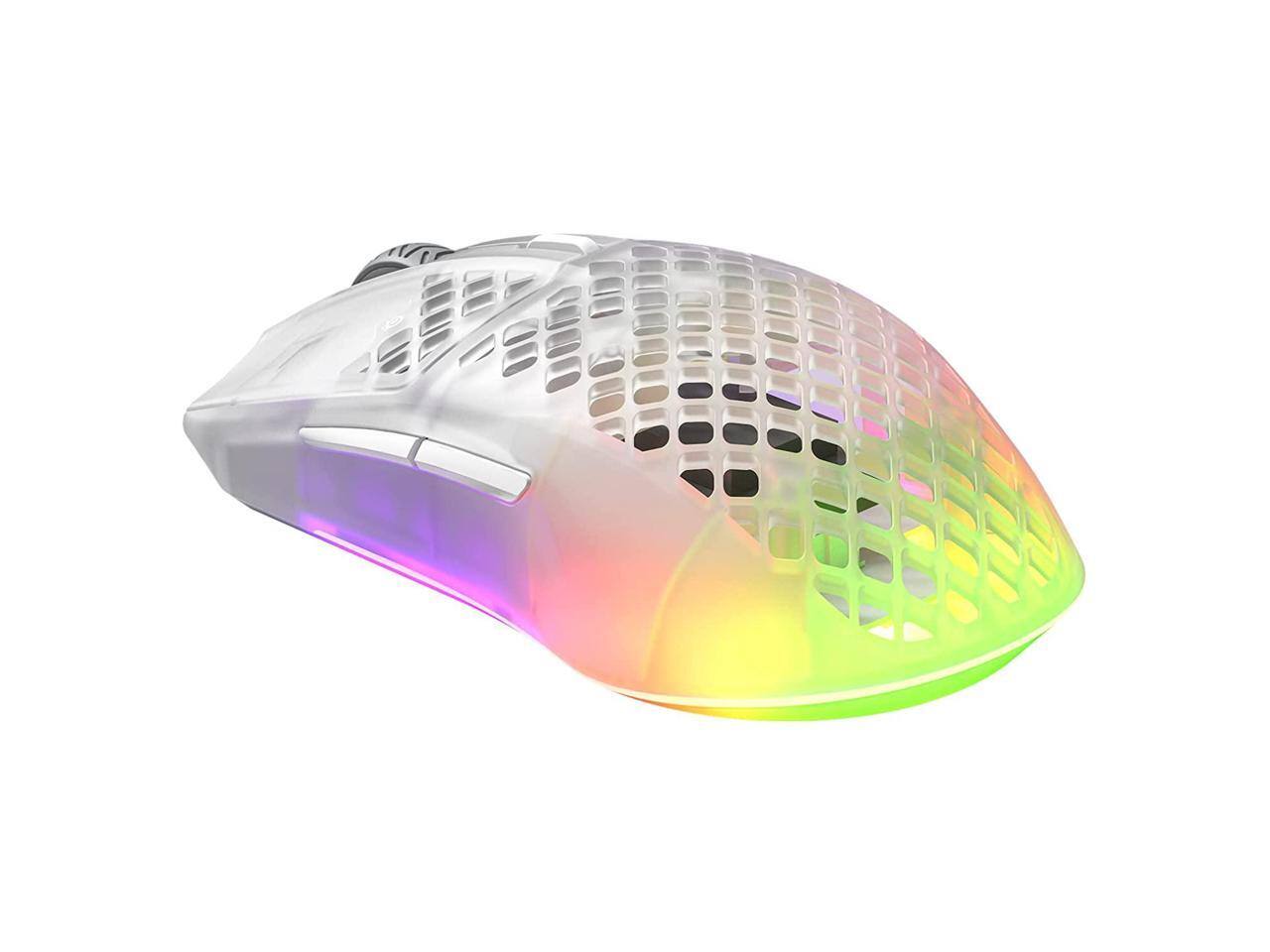 Alt View 2. SteelSeries - Steelseries Aerox 3 Wireless - 18,000 CPI, Ultra-Light, Water Resistant, 200h Battery - Ghost.